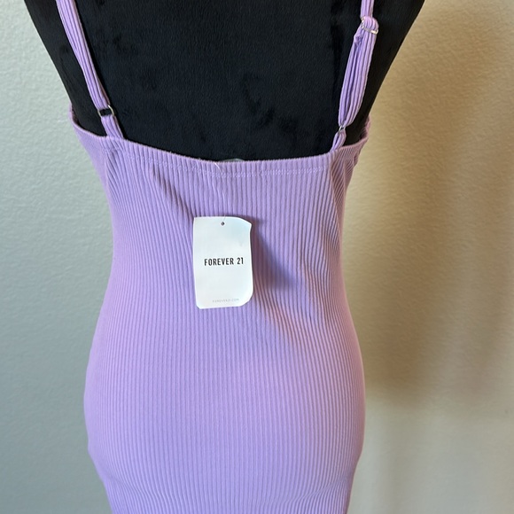 NWT Lavendar Ribbed Knit Bodycon Dress - Picture 6 of 6